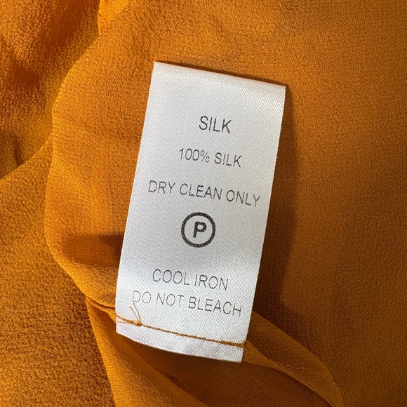 MLM Label Mustard Ruffled Blouse Size L - Picture 7 of 7